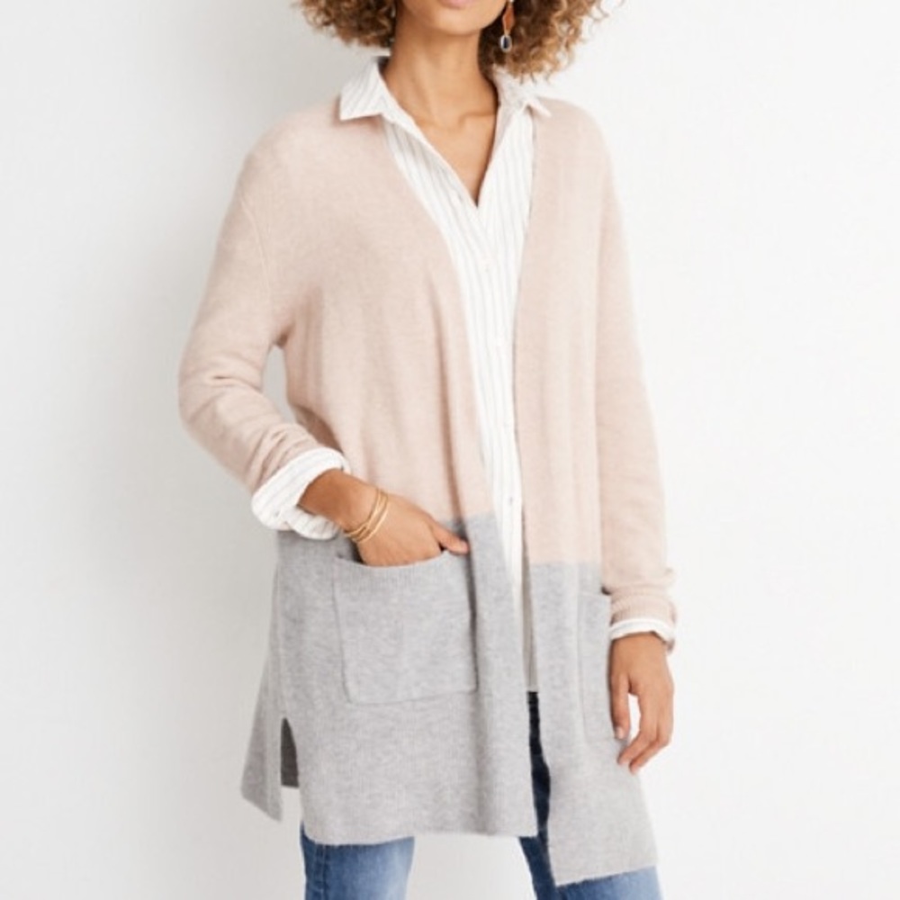 Madewell Colorblock Kent Cardigan